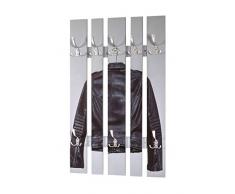 Haku Möbel Perchero de Pared, MDM, acero inoxidable negro, 9 x 65 x 100