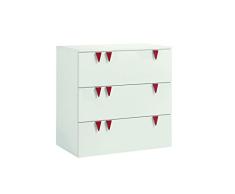 now! by hülsta minimo Now Minimo Cómoda, Madera de ingeniería, Blanco Nieve Blanco Nieve, 90,2 x 93,3