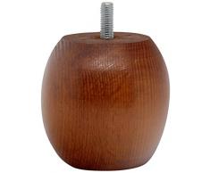 La fabrique de Patas am20170085 Juego de 4 pies de Cama Bolas Madera de Cerezo Barnizado 7 x 7,5 x 7,5 cm