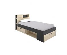 Rimobel Lanka Cama Nido, Melamina, Natural/Grafito, Doble