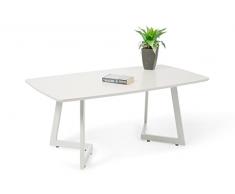 M2 Kollektion Tíbet 2 Mesa de café, Metal, Blanco, 110x46x60