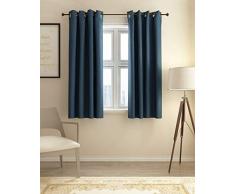 Furinno - Cortina de poliéster (132 x 160 cm), Color Azul Oscuro