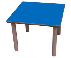 Mobeduc Mesa Infantil Cuadrada 80x80 cm, Azul Oscuro, 80 x 80 cm, Talla 0