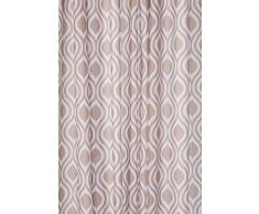 Croydex medallón Textil Cortina de Ducha con la higiene n Clean, Color marrón