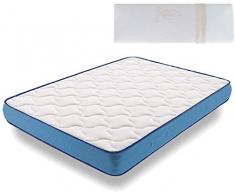 HOGAR24 ES -VL94-Colchón Viscoelástico 180 x 200 cm + Almohada Viscoelastica 100%, con Tejido 3D y Aloe Vera, Higiénico-Transpirable. (Todas Las Medidas)
