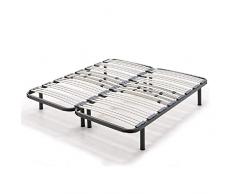 HOGAR24 ES Somier multiláminas con reguladores lumbares- (180x190cm-PATAS 26CM)