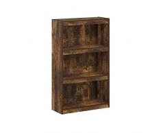 Furinno Jaya Enhanced Home - Estantería Ajustable de 3 Niveles, Pino ámbar