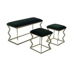 Vacchetti 2806650000 Puff, Metal, Verde, Medio, 3 Unidades