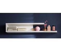 Trendteam Mueble, Estante de pared, Korpus Dekor, Blanco brillante, 120 x 20 x 131.5 cm