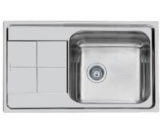 Foster KS - Fregadero, metal, cepillado, 86 x 50 x 19,5 cm