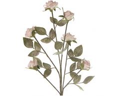 DRW Set de 6 Ramos de Flores Artificiales de Espuma eva en Rosa 113cm, Flor 7x5cm