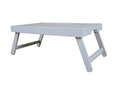 Penguin Home Mesa Plegable Clásica Bandeja Desayuno, 54 cm Longitud x 35 cm Anchura x 23 cm Altura, Gris