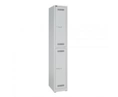 Bisley LIGHT - Armario, Metal, Color Gris Claro, 1 Columna, 2 Compartimentos