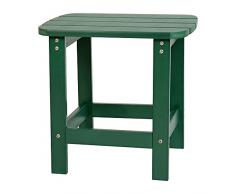 Flash Furniture Muebles Flash Charlestown Mesa Auxiliar Adirondack de Madera de poliresina para Todo Tipo de Clima, Poliestireno, Green, Set of 1