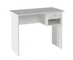Hogar24 - Mesa Escritorio, Mesa Estudio con cajón y Estante Color Blanco.Medidas: 90 x 73 x 50 Fondo