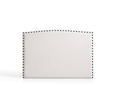 ECCOX - Cabecero de Cama Ambar en Polipiel - Cabezal Tapizado en Polipiel con Acolchado de Espuma y Refuerzo Trasero - Color Blanco - Cama 140-150x110x6,5 cm