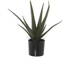 DRW Planta Artificial Aloe Vera de Polietileno y Tela en Verde 50cm