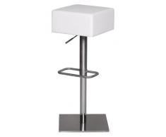 Wohnling WL1.288 Durable M4 - Taburete de Bar (pie de Acero Inoxidable), Color Blanco