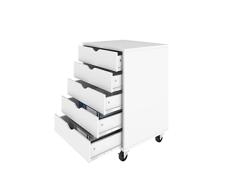 YITAHOME Cómoda de 5 cajones, archivador móvil con Ruedas,