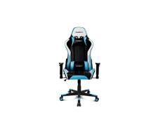 Drift DR175BLUE- Silla Gaming Profesional, Polipiel, reposabrazos Ajustables 2D, Piston Clase 4, giratoria, Mecanismo de Mariposa, cojin Lumbar y Cervical, Negro/Blanca/Azul