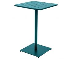 Hespéride HES-165253F Mesa Alta Exterior Phuket Azul Pato, Acero tratado, L