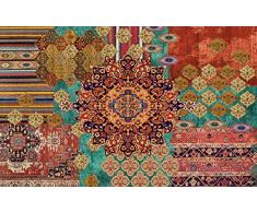 Vilber Bohemian Nomad Alfombra, Vinilo, Multicolor, 75x120x0.2cm
