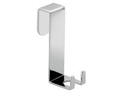 Gedy G-Thor-Soporte para limpiaparabrisas, Medidas y Peso: 2,1 x 4,5 x 7 cm y 0,04 kg, Gancho de Pared de latón, Acabado Cromado, diseño R&S, 2 años de garantía, Talla única