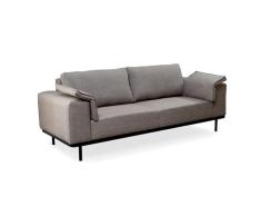 SHIITO - Sofá de 3 Plazas de Estilo Moderno - 93 x 230 x 87 cm - Modelo Piero - Máximo Relax, Confort y Resistencia - con Patas Metálicas - Color Gris