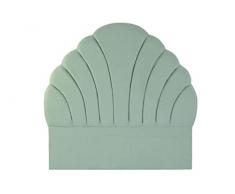 DRW Cabecero de Cama de 168 cm con Forma de Concha Verde 127.5x73.5x64 cm