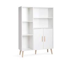 Meerveil Aparador, Madera, Blanco, 85 cm
