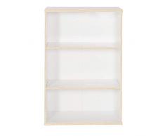 Phoenix Chicago Estantería, aglomerado, Revestimiento de melamina, Color Blanco/Roble, 80 x 113 x 39