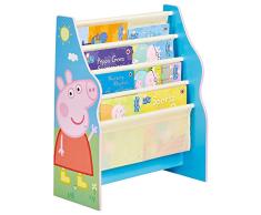 Peppa Pig Librería con estantes Colgantes, Madera, Azul, 23x51x60 cm