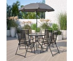 Flash Furniture Silla Plegable, 79,38 x 79,38 x 71,12 cm, Color Negro