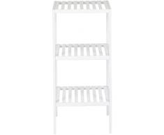 axentia Estante de bambú, 3 estantes, Blanco
