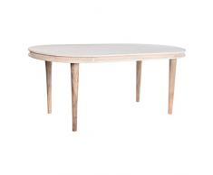 DKD Home Decor Mesa de Comedor, Madera de Mango, Estándar