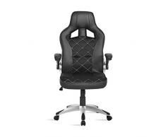 ATX Racing Daytona Silla Gaming, PU, Negro, Tamaño único