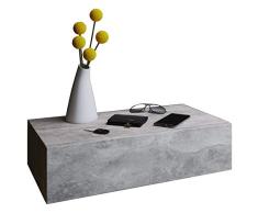 VCM dormas Maxi mesilla de Noche, Madera, hormigón, 15 x 60 x 31,5 cm