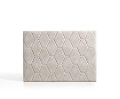 ECCOX - Cabecero de Cama Agata en Tela Antimanchas Acualine - Cabezal Tapizado en Tela con Acolchado de Espuma y Refuerzo Trasero - Color Blanco Efecto Granito - Cama 135-150x110x6,5 cm