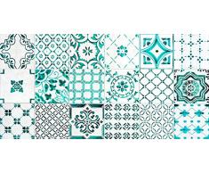 VINILIKO, Alfombra de vinilo, Lisboa, Turquesa, 50x100 cm