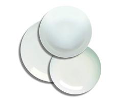 Tognana me070180000 - Vajilla (18 Piezas, Porcelana), Color Blanco