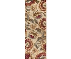 Universal Rugs Carissa Floral Camino de transición Accent Alfombra, Marfil, 221 x 79 cm