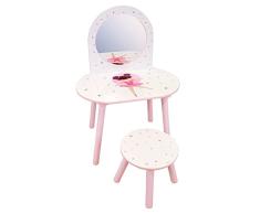 FUN HOUSE 713624 - Bailarina tocador Infantil (48 x 60 x 40 cm, con Taburete, 27 x 28 x 28 cm)