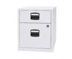 Bisley Home móvil Armario Auxiliar PFA, 1 Universal cajón, 1 cajón, HR de Metal, 696 Tráfico Color Blanco, 40 x 41.3 x 52.8 cm