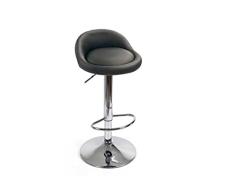 Taburete Negro Estructura de Metal con Asiento Acolchado Altura Ajustable 34*38*68/89 cm Esquina Bar jardín HYA-820304