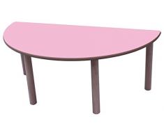 Mobeduc Mesa Infantil semiredonda 120 cm (Talla 0), Haya, Haya y Rosa