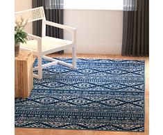 Safavieh Weston - Alfombra Bohemia (Polipropileno, 120 x 180 cm), Color Azul Marino y Marfil