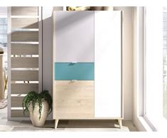 Rimobel Nova Vitrina, Tableros de partículas, Natural/Esmeralda/Gris/Blanco
