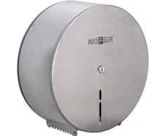 Nofer 05001.S Dispensador de Papel higiénico para adosar a Pared, Acero Inoxidable, Plata, Normal