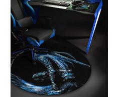 Woxter Stinger Floorpad Blue - Alfombrilla Gaming de Suelo, Tapete Protector para Suelo - Resistente al Agua, Lavable, 100% Microfibra, Diámetro 120 cm, Color Azul