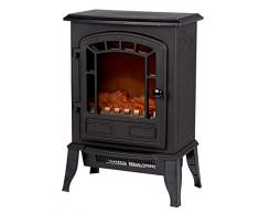 Classic Fire Torino -Chimenea eléctrica con Fuego Eléctrico-2000 W-25x39x56, (L/B/H), Negro, 25x39x56,5cm